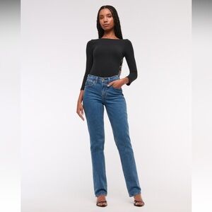 Abercrombie & Fitch Women's Blue Straight Leg Jeans